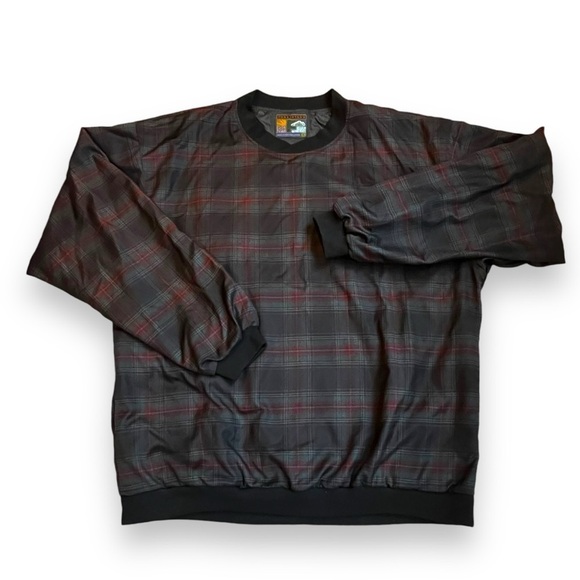 Forresters Golf Pullover Windbreaker Jacket Top Preppy Plaid Pockets Outdoor XXL - Picture 1 of 9